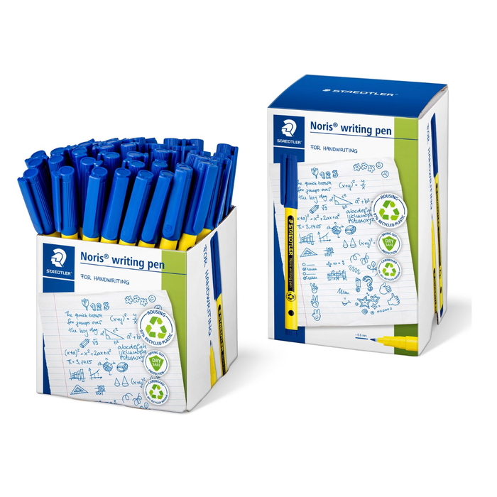 Staedtler 50pk Noris Writing Pens Blue