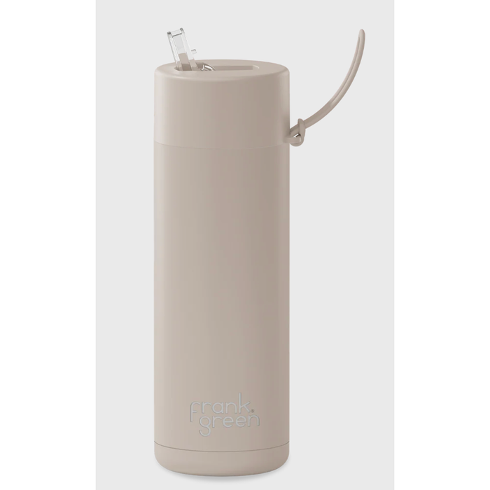 Frank Green 595mL Stainless Steel Ceramic Reusable Bottle with Straw Lid