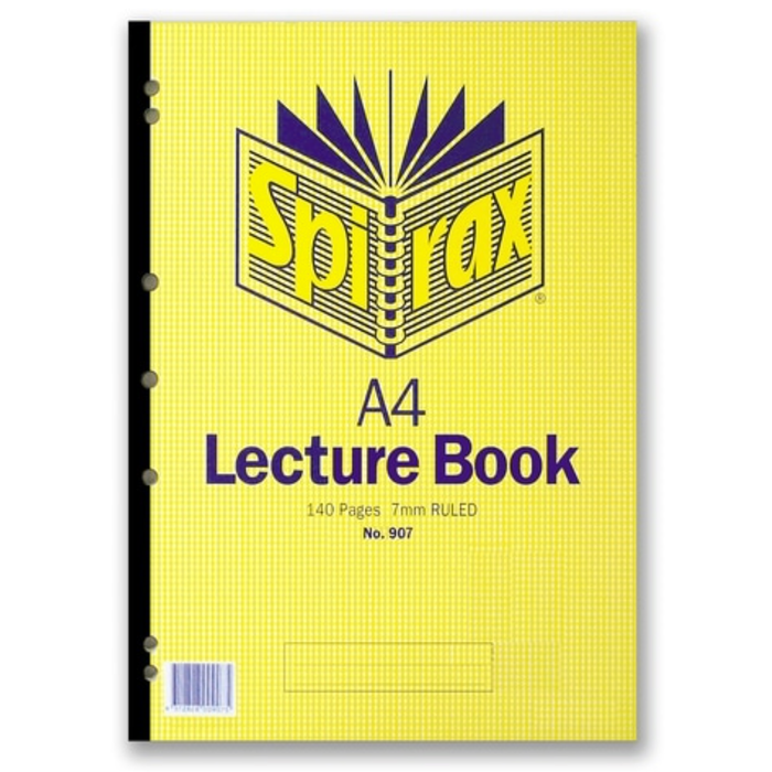 Spirax 907 Lecture Pad A4 140 Page