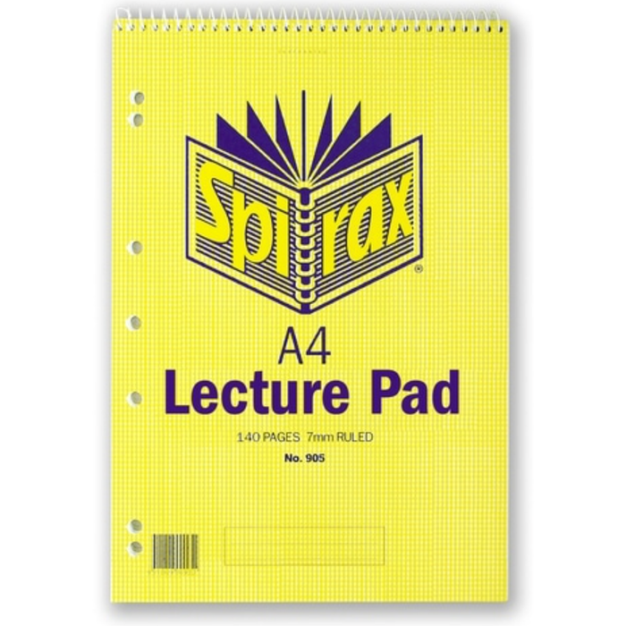 Spirax 905 Lecture Pad A4 140 Page