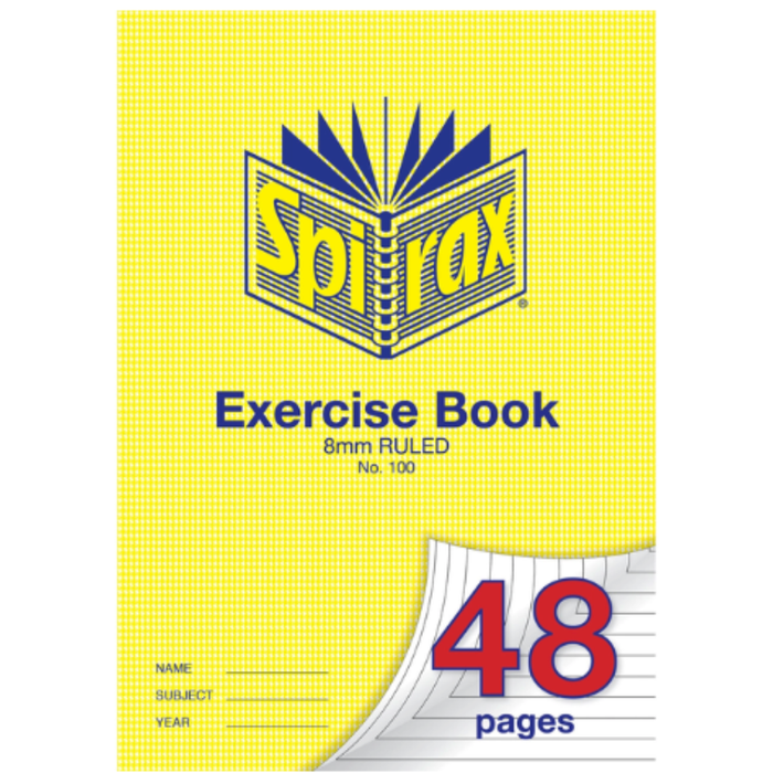 Spirax 100 Exercise Book A4 48 Page 8mm