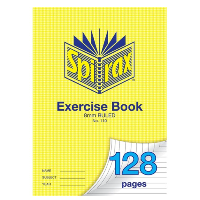 Spirax 110 Exercise Book A4 128 Page 8mm