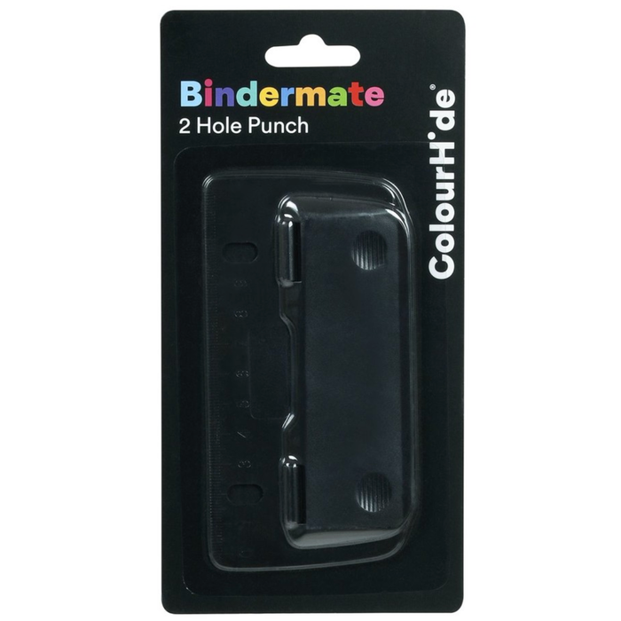 Colourhide BinderMate 2 Hole Punch Black