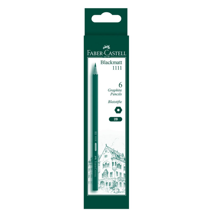 Faber-Castell 1111 Graphite Pencils 2B 6 Pack