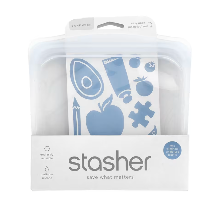 Stasher Reusable Silicone Food Bag - Sandwich Size 828 ml