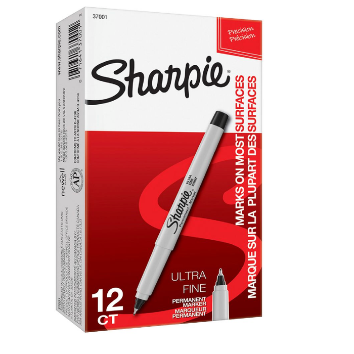 Sharpie Ultrafine Permanent Marker 12 Pack Black
