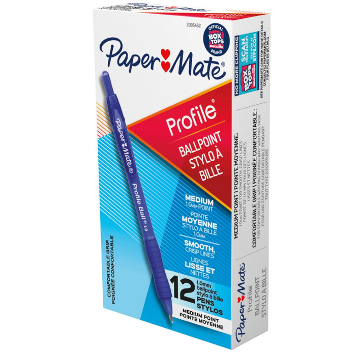 Papermate Ballpoint Blue 12 Pack 1.0mm