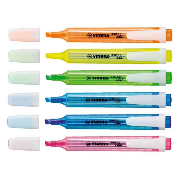 Stabilo Swing Cool Highlighter Pack 6 Assorted