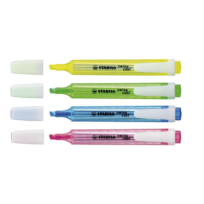 Stabilo Swing Cool Highlighter Pack 4 Assorted
