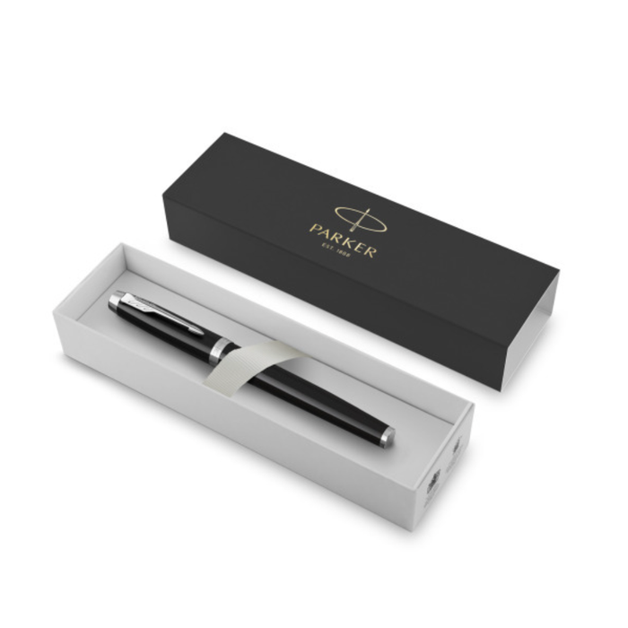Parker IM Black Fountain Pen (Gold or Chrome)