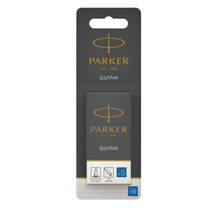Parker Quink Ink Cartridges Blue 5 Pack