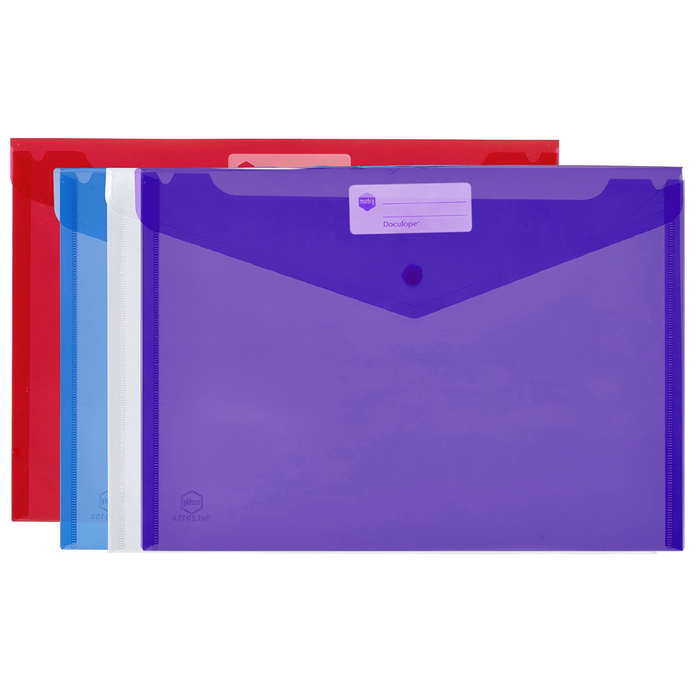 MARBIG DOCULOPE DOCUMENT WALLET A4 (Assorted Colours)