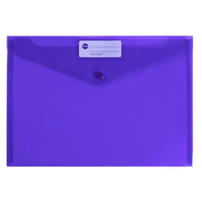 MARBIG DOCULOPE DOCUMENT WALLET A4 (Assorted Colours)