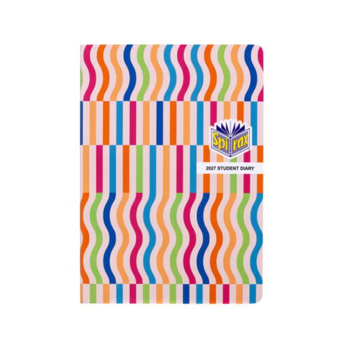 SPIRAX 2027 STUDENT CASEBOUND DIARY A5 WEEK-TO-VIEW MULTICOLOUR
