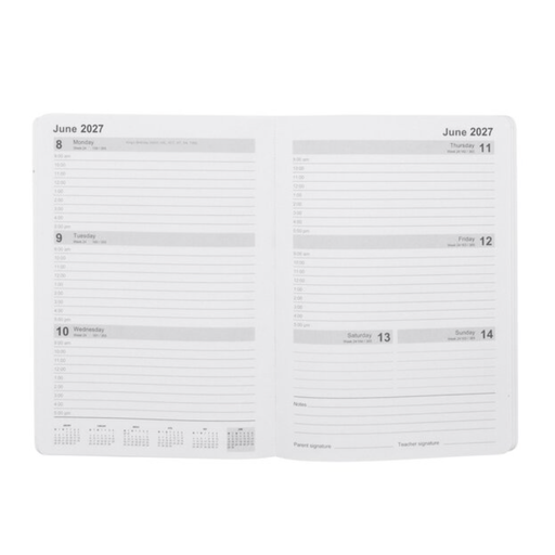 SPIRAX 2027 STUDENT CASEBOUND DIARY A5 WEEK-TO-VIEW MULTICOLOUR