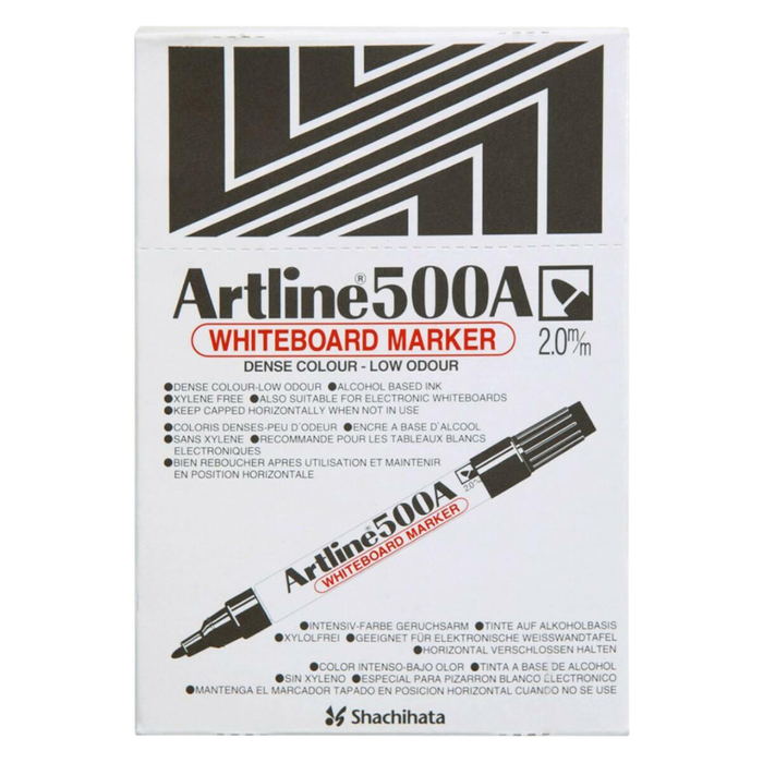 ARTLINE 500A WHITEBOARD MARKER BLACK (BULLET TIP)