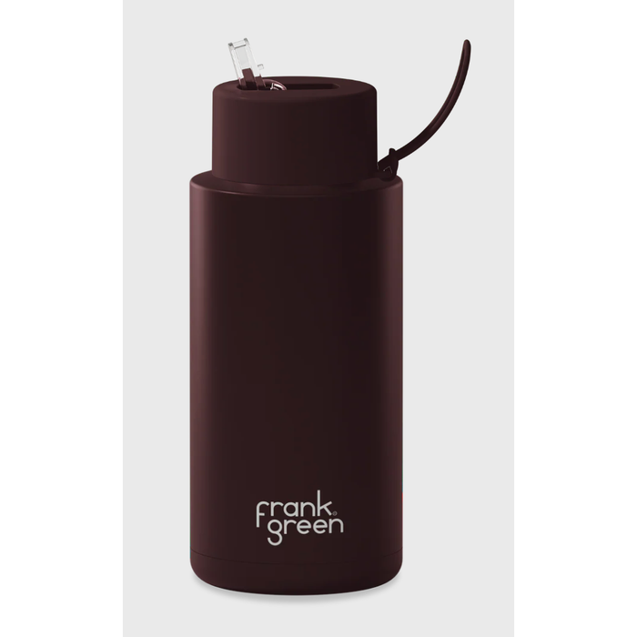 Frank Green 1L Stainless Steel Ceramic Reusable Bottle with Straw Lid