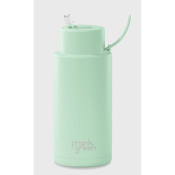 Frank Green 1L Stainless Steel Ceramic Reusable Bottle with Straw Lid