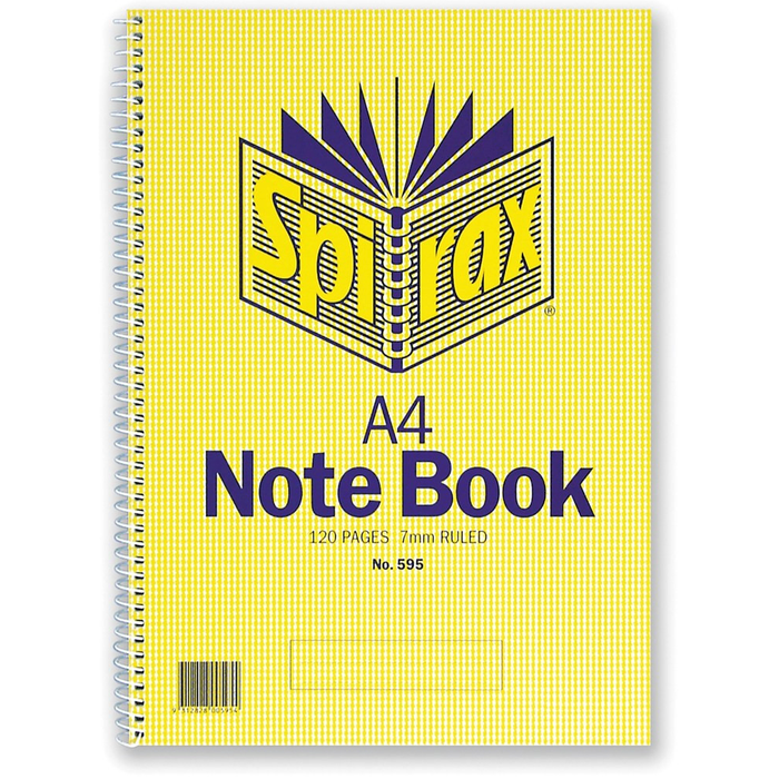 Spirax 595 Notebook A4 120 Page