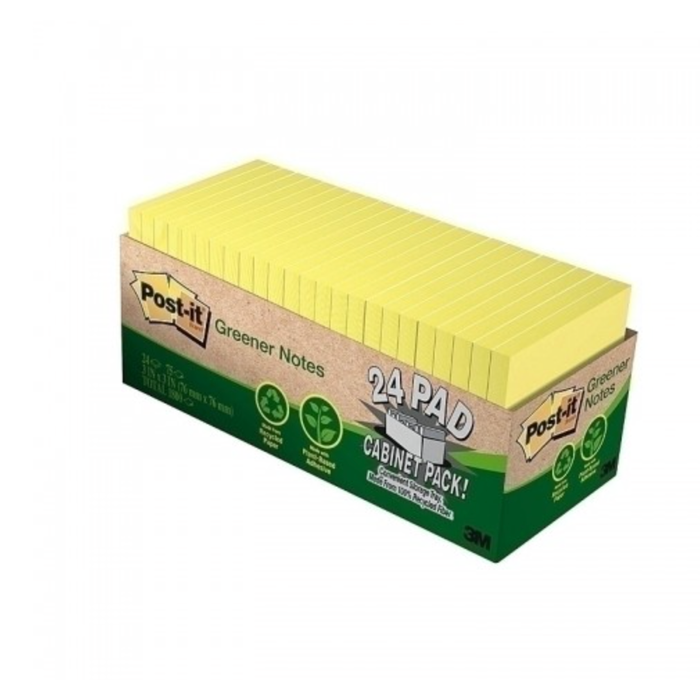 Post-It Greener Sticky Notes Canary Yellow - (Individual)
