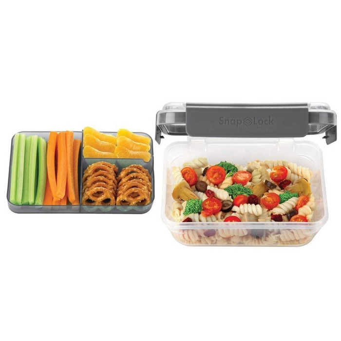 Snap Lock 2pc Divided Bento Lunch Box - 946ml