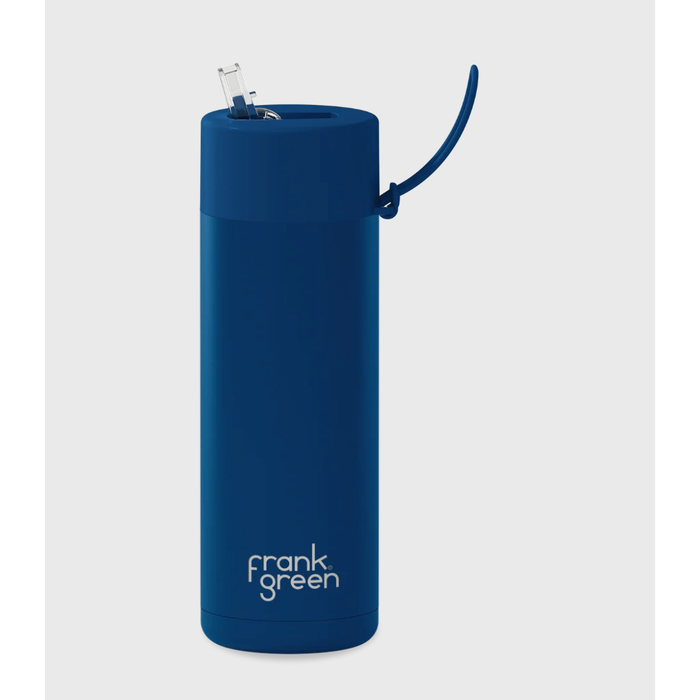 Frank Green 595mL Stainless Steel Ceramic Reusable Bottle with Straw Lid