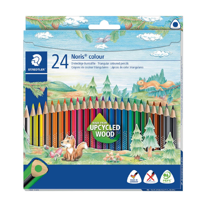 Staedtler 24 Noris Coloured Pencils Triangular Shape