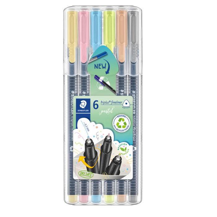 Staedtler 6 Triplus Fineliner Pastel 0.3mm