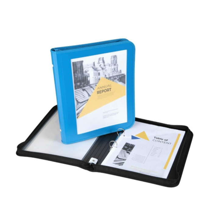 Marbig Professional Zipper Binder With Insert Cover A4 2D Ring