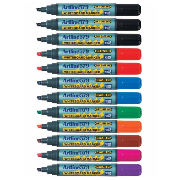 Artline 579 Whiteboard Marker Assorted 12 Pack