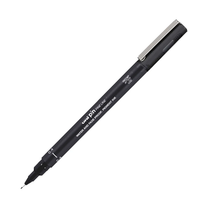 Uni Pin Fine Liner Pen - 0.4 mm Black