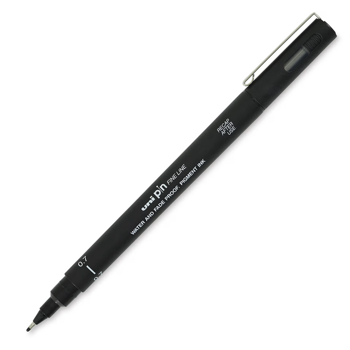 Uni Pin Fine Liner Pen - 0.7 mm Black