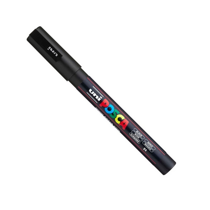 Uni Posca Paint Marker Fine Bullet Shaped 0.9-1.3mm - Black