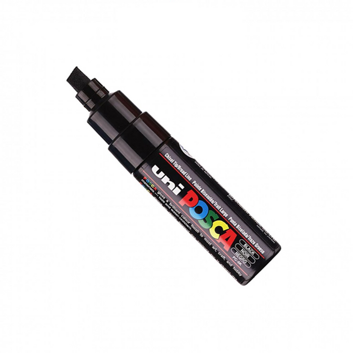 Uni Posca Paint Marker Bold Chisel Tip 8.0mm - Black