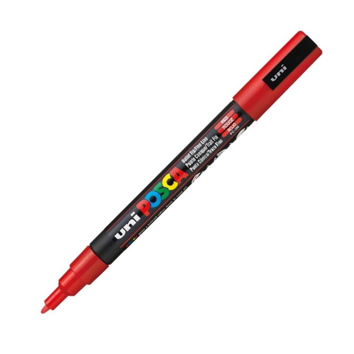 Uni Posca Paint Maker Fine Bullet Shaped 0.9-1.3mm - Red