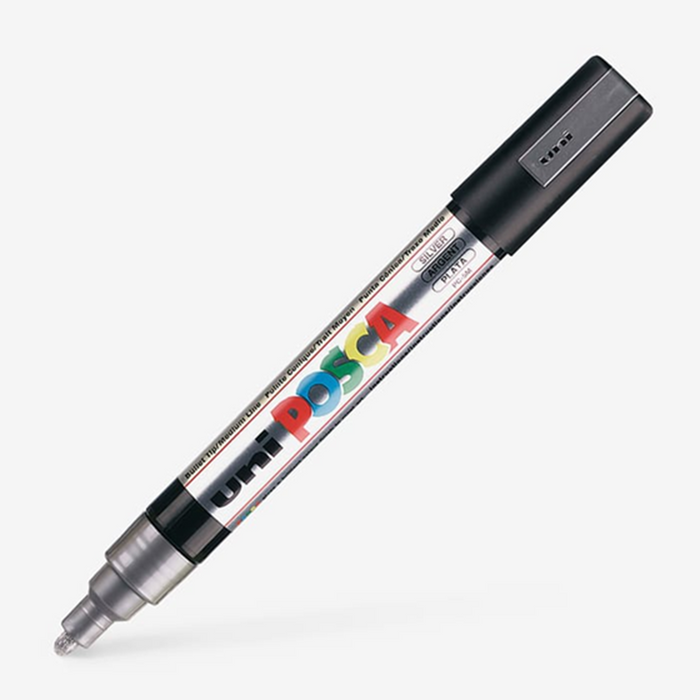 Uni Posca Paint Marker Medium Bullet Shaped 1.8-2.5mm - Metallic Silver