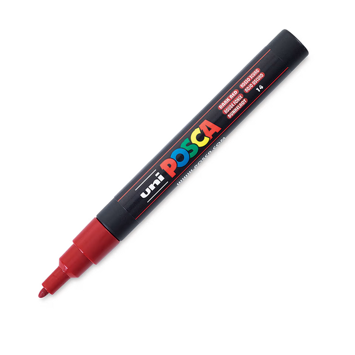 Uni Posca Paint Marker 0.9-1.3mm Fine Bullet Shaped - Dark Red
