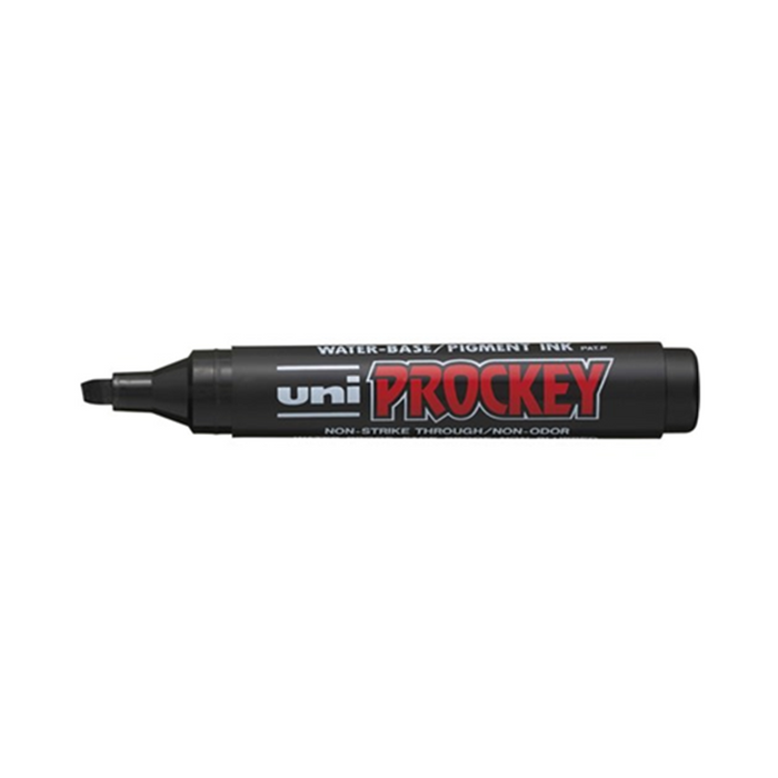Uni Prockey Chisel Tip Marker - Black