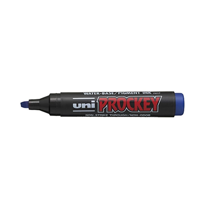 Uni Prockey Chisel Tip Marker - Blue