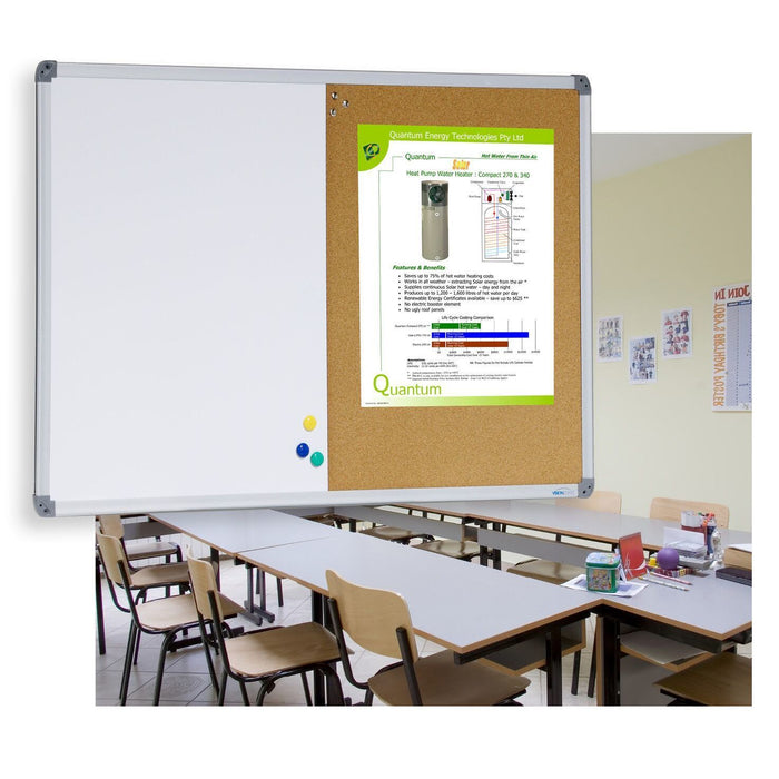 Visionchart VCB9060 Combi Whiteboard And Corkboard 900 X 600