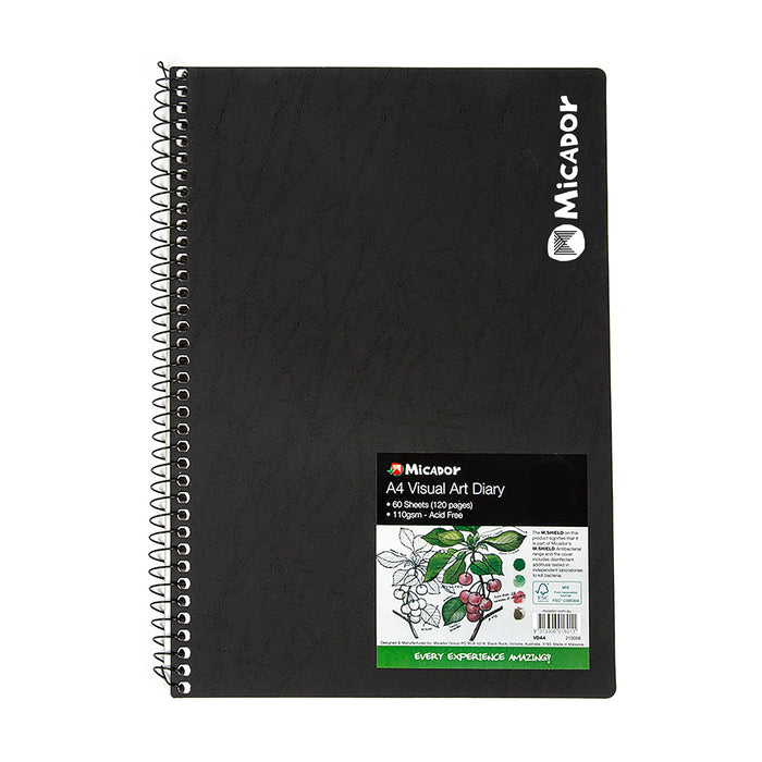 Micador Visual Art Diary A4 Black