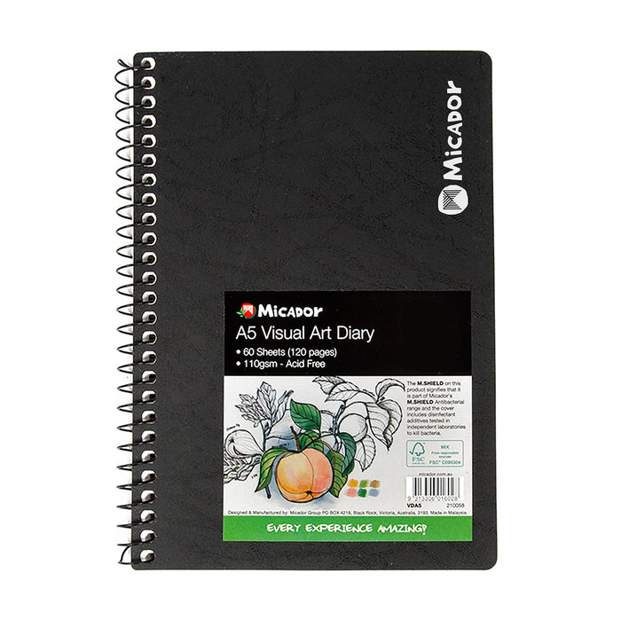 Micador Visual Art Diary A5 Black