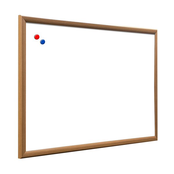 Visionchart Whiteboard 900 x 600mm Oak Style Frame
