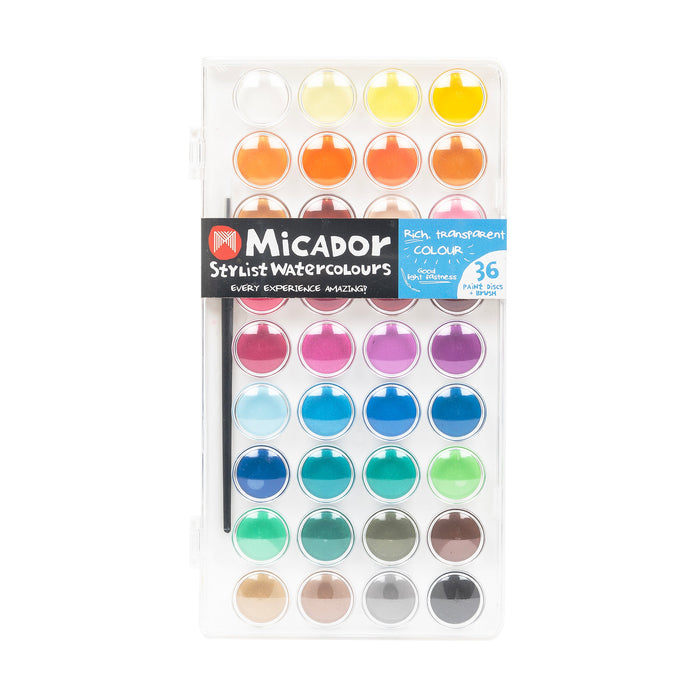Micador Watercolour Palette Stylist 36 Disc