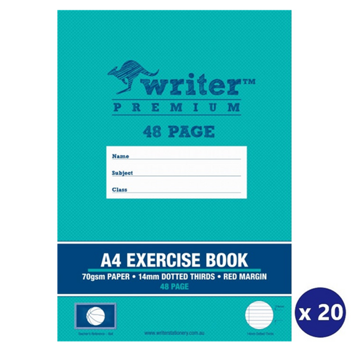 Writer Premium A4 14mm Dotted Thirds Exercise Book - 48 Pages