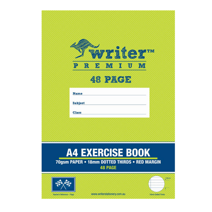 Writer Premium A4 18mm Dotted Thirds Exercise Book - 48 Pages