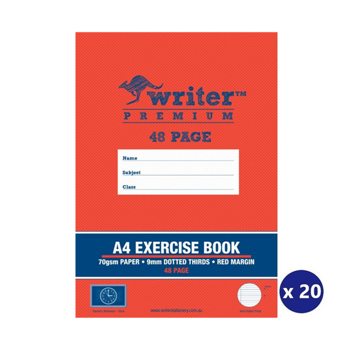 Writer Premium A4 9mm Dotted Thirds Exercise Book - 48 Pages