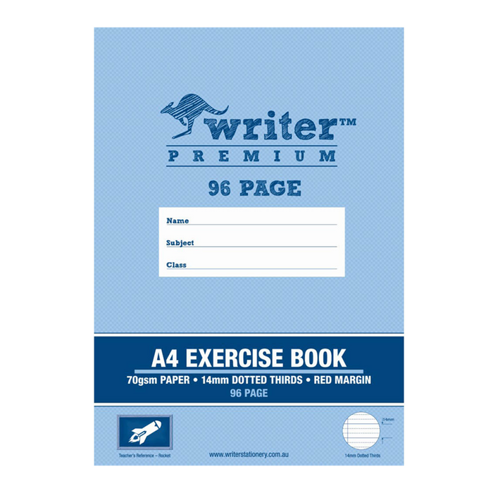 Writer Premium A4 14mm Dotted Thirds Exercise Book - 96 Pages