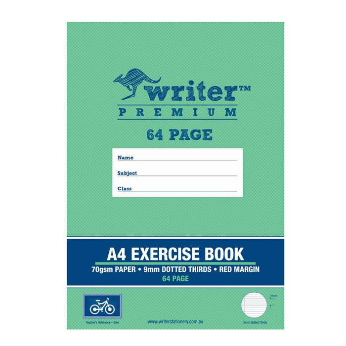 Writer Premium A4 9mm Dotted Thirds Exercise Book - 64 Pages