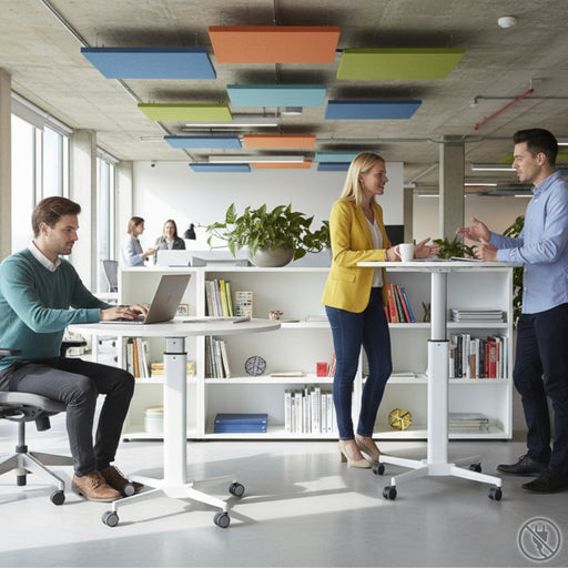 Visionchart Height Adjustable Breakroom Table 800 x 688-1058mm White BRT800